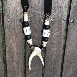 Bohemian beaded necklace, Twig & Twine inspired